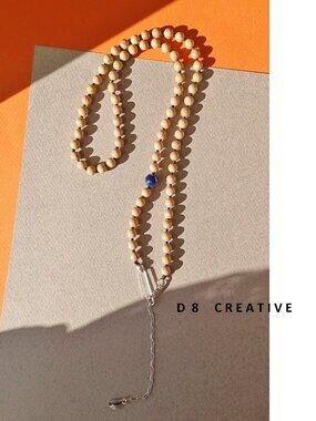 Men's or unisex handmade 925 sterling silver with bamboo jasper necklace